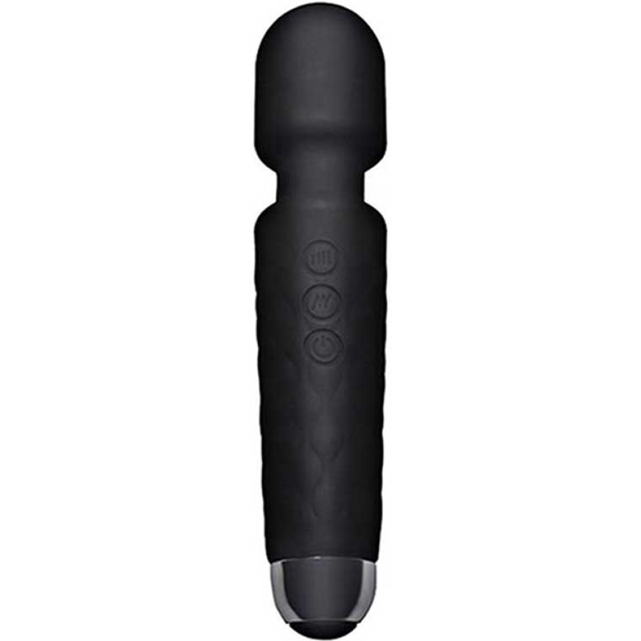 Female wand massager şarjlı vibratör - siyah