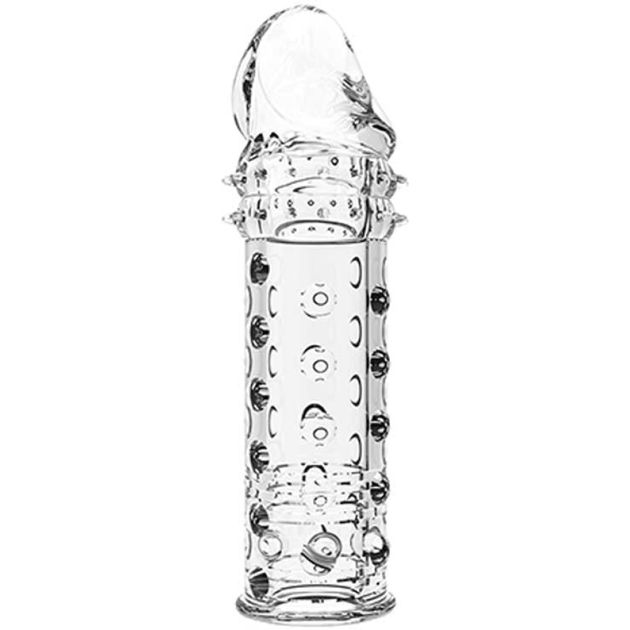 Penextender tırtıklı saydam penis kılıfı 16. 3 cm