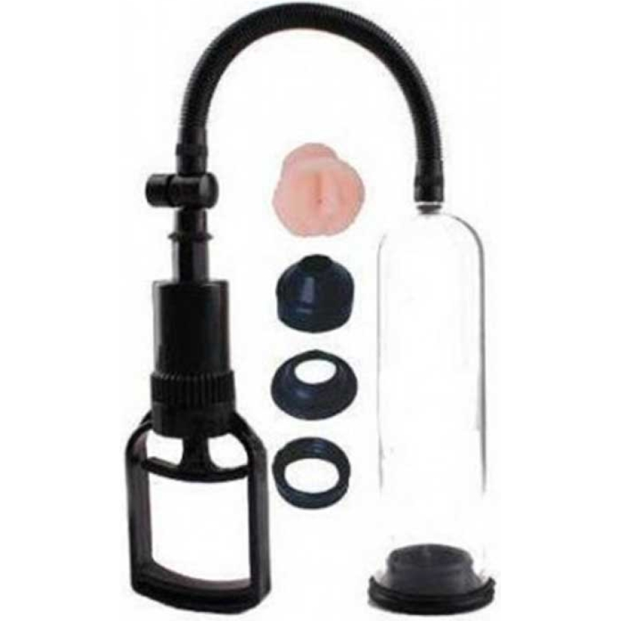 Penis pump aksesuarlı penis pompası farkli genislikte agizlara ve suni vajina girisine sahip, artirilabilen basinçli, emniyet valfli, kayganlatiricili hediyeli vakum pompadir. ...