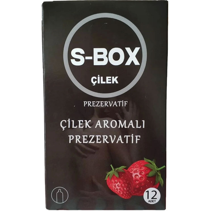 S-box çilek aromalı prezervatif 12'li s-box çilek aromalı prezervatif. Paketin içinde 12 adet vardır.