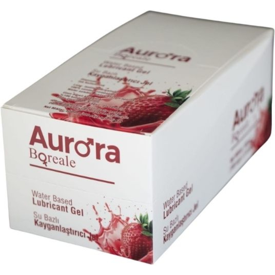 Aurora boreale 100 lü 5 ml şase çilekli kayganlaştırıcı