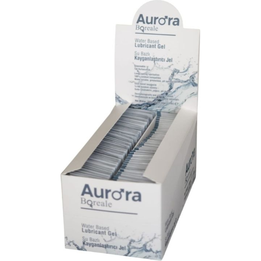 Aurora boreale 100 lü 5 ml şase su bazlı kayganlaştırıcı
