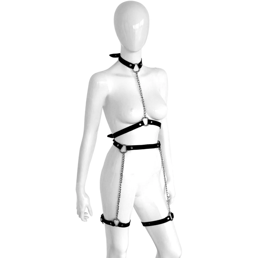 Chain belt & suspender harness