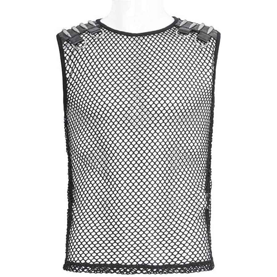 Kolsuz şeffaf file t-shirt