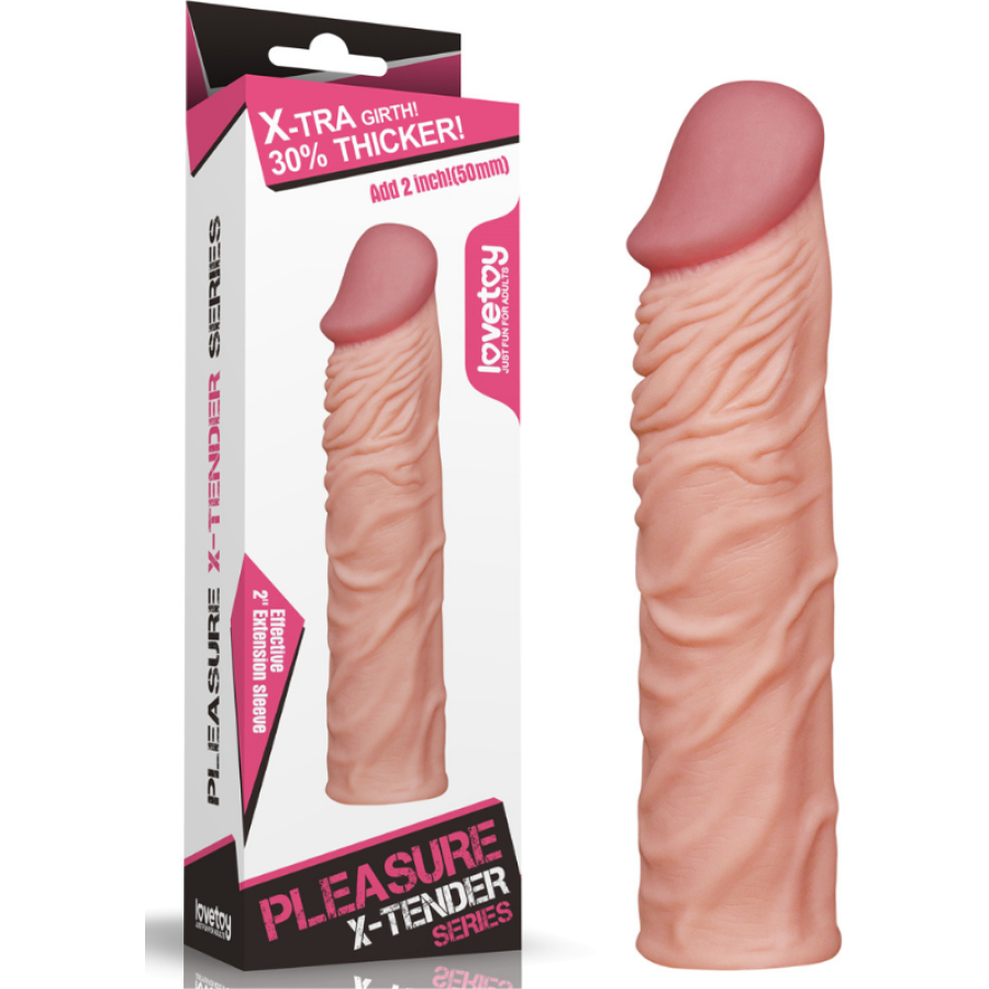 Add 2" pleasure x tender penis sleeve flesh love toy pleasure x-tender, hem içte hem dışta gerçekçi ve otantik hisler yaratan inanılmaz doğal bir yapıya sahiptir. Boyda ekstra 1 inç ve çevrede %30 artış sunarak işi kusursuz şekilde yapar. Penis uzatıcısını gövdenizin üzerine takmayı çok seveceksiniz; son derece gerçekçi yumuşaklığı ve “kendi boyunuza göre kes” tasarımı sayesinde kişiye...