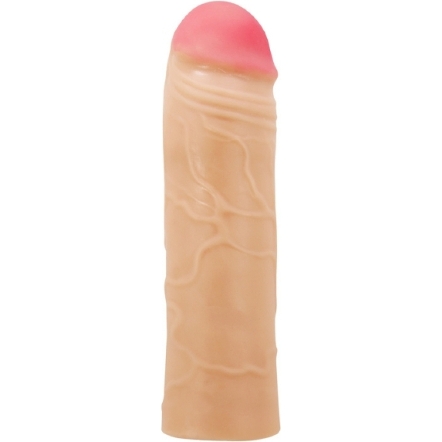 Chane gerçek hissiyatlı uzatıcı penis kılıfı ultra gerçekçi penis uzatıcı ile zevkle boyutunuzu artırın! Bu penis uzatıcı kılıf, son derece gerçekçi materyalden üretilmiştir ve maksimum haz için doğal bir hissiyat sunar. Penisinizin boyunu yaklaşık 5 cm (2 inç) uzatırken, çevresini %35 oranında kalınlaştırır. Dış yüzeyindeki detaylı damar yapısı ve yuvarlak baş tasarımı sayesinde partneriniz için gerçek...