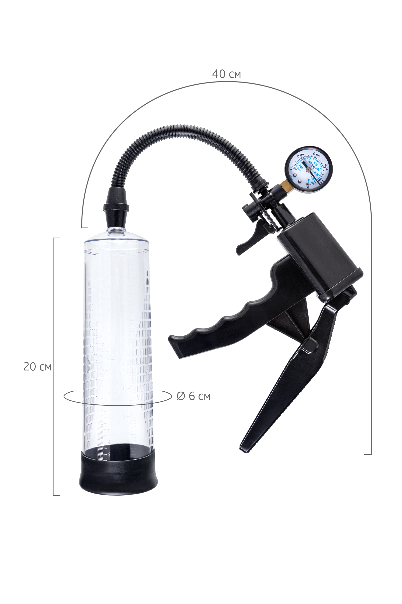 Sexus Men Training Viggo mekanik penis Pompası, ABS plastik, Siyah, 62 cm - Görsel 5