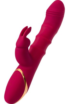 JOS Tenty Hareketli Halkalı Titreşimli Tavşan Vibratör – Bordo