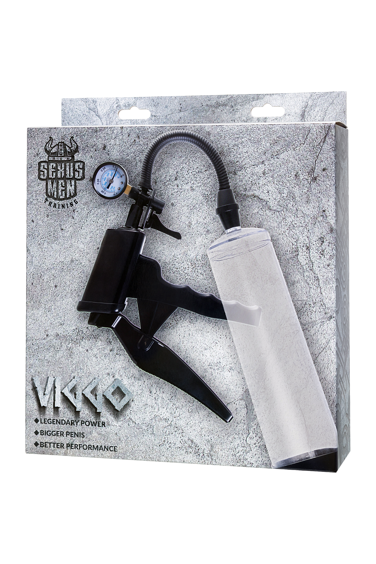 Sexus Men Training Viggo mekanik penis Pompası, ABS plastik, Siyah, 62 cm - Görsel 6