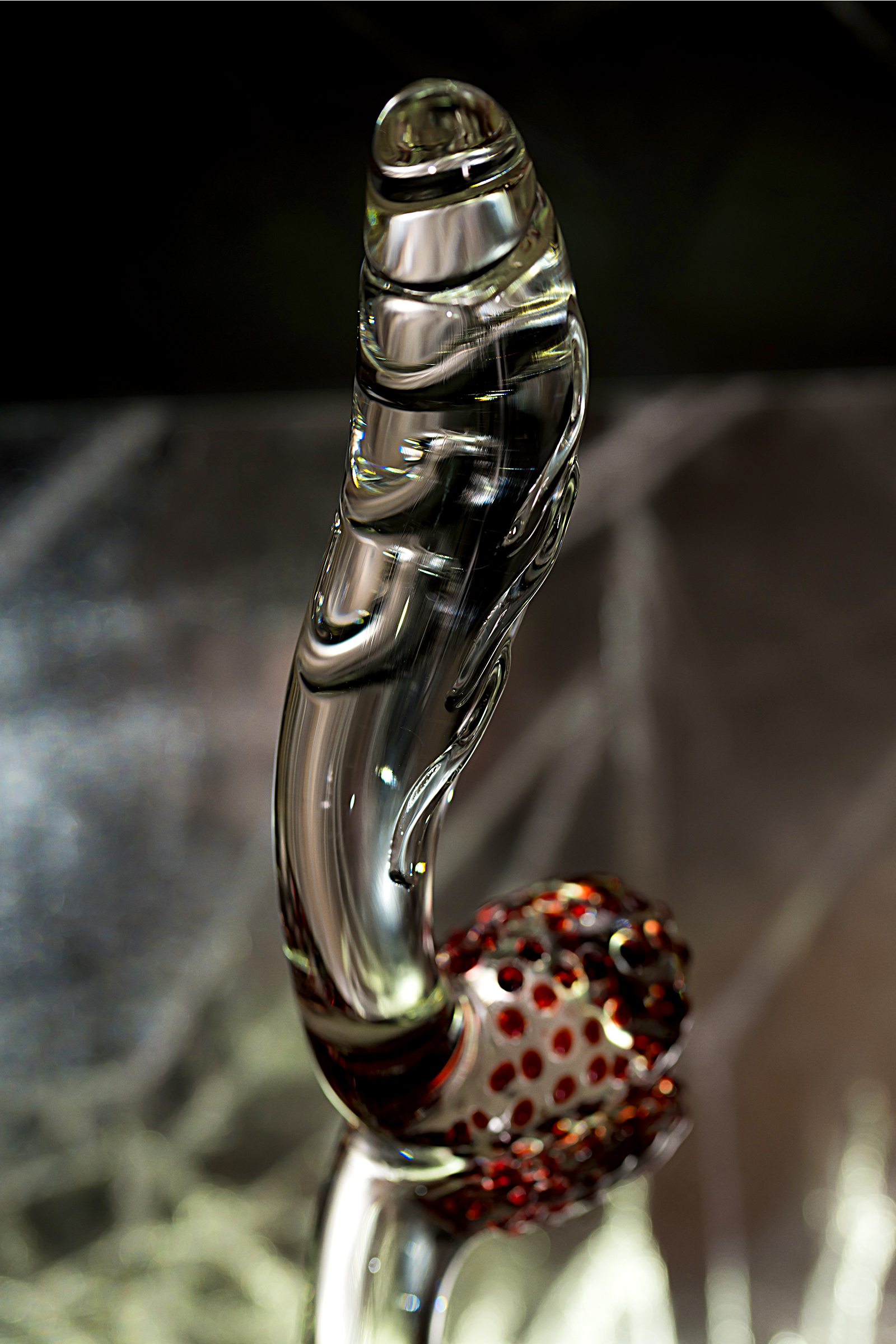 Sexus Glass, cam dildo, transparan, 17,5 cm - Görsel 12