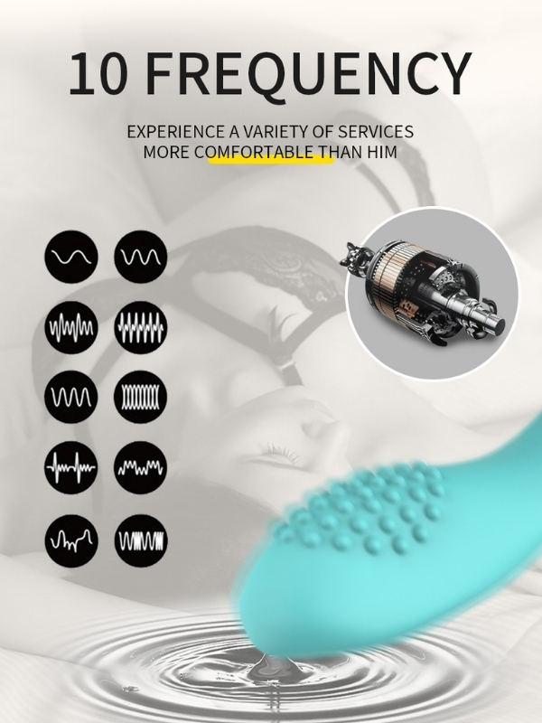 Kablosuz Kumandalı Tırtıklı Klitoris ve G-Spot Uyarıcı 2 in 1 Çift C Vibratör - Görsel 5