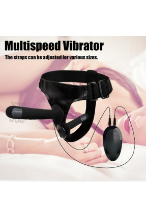 Double Dong Titreşimli Belden Bağlamalı Çift Taraflı Dildo Vibratör