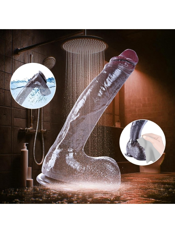 26 cm Black Giant XXL Realistic Silicone Dildo – Strong Vacuum Base, Thick and Flexible Design